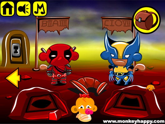 Chơi game Chú khỉ buồn: Siêu anh hùng - GameVui.vn