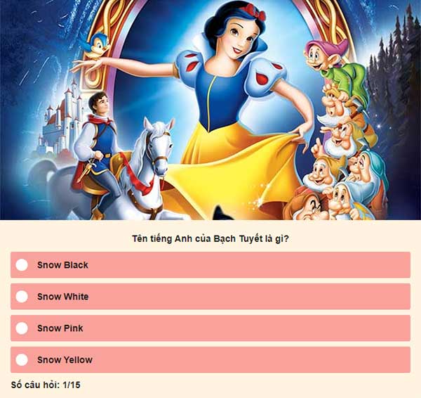 Thử thách trí nhớ và kiến thức của bạn về câu chuyện cổ tích bất hủ này