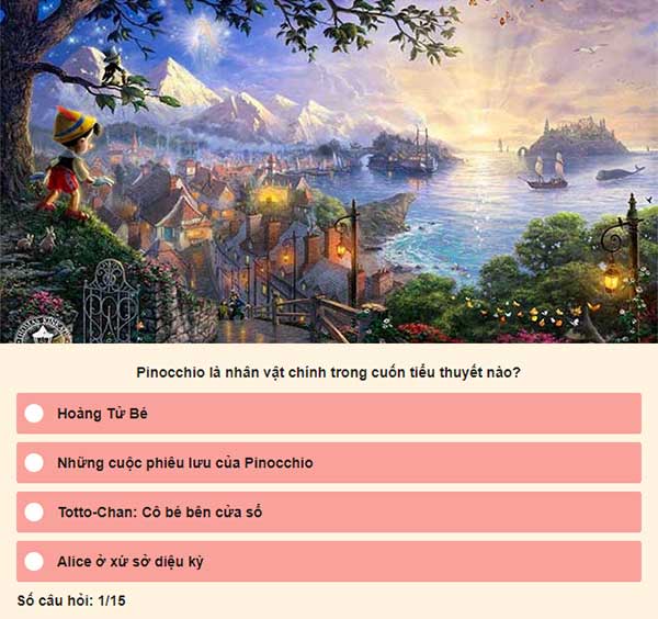Hãy xem bạn có thể nhớ và nhận diện các chi tiết đặc sắc của Pinocchio không nhé