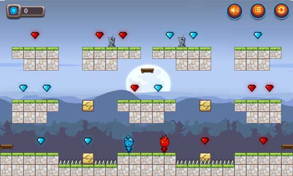 Điều khiển 2 nhân vật Băng và Lửa khéo léo