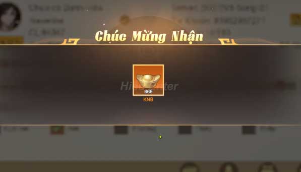 Phần thưởng đổi code