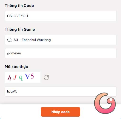 Nhập code