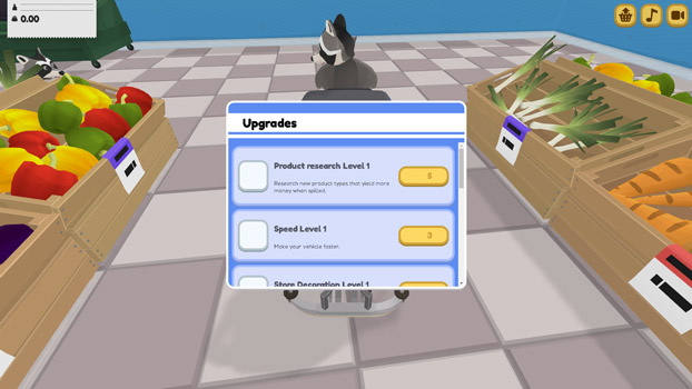 Kiếm xu sau đó nâng cấp siêu thị và máy hút bụi của bạn.