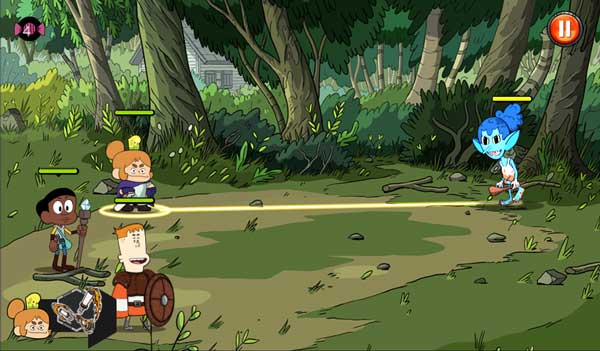 Bấm để chọn JP hoặc Kelsey và chiến đấu, tiêu diệt yêu tinh