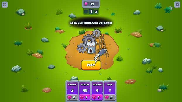 Kiếm kim cương và nâng cấp tòa tháp sau mỗi lượt chơi.