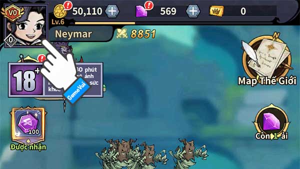 Chạm vào ảnh đại diện