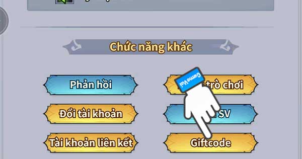 Chọn Giftcode