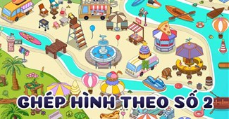 Ghép hình theo số: Phong cảnh
