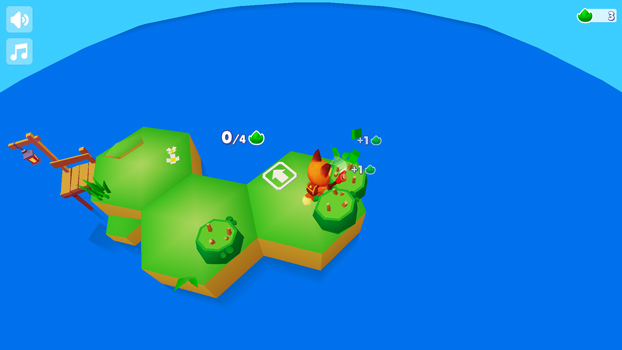 Khai thác các vật phẩm để mở rộng đảo.