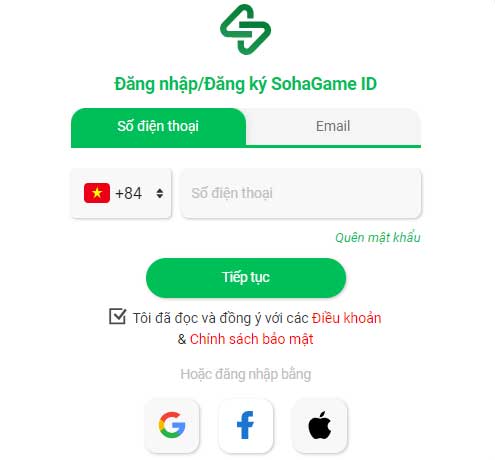 Đăng nhập tài khoản