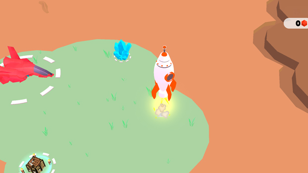 Lên phi thuyền để sang hành tinh mới.