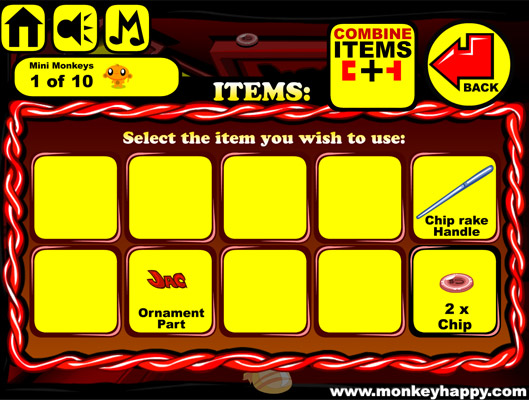 Ghép hoặc sử dụng các vật phẩm khác nhau.