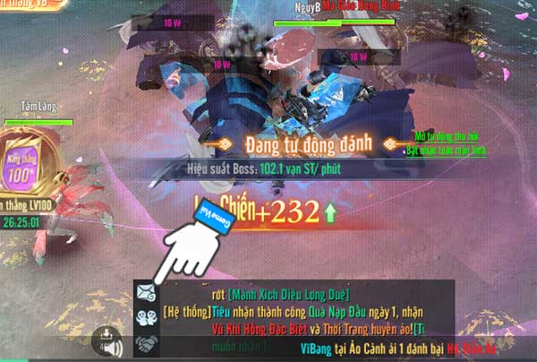 Mở hòm thư trong game