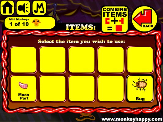 Ghép hoặc sử dụng vật phẩm.