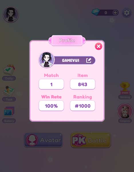 Thông tin cơ bản của mỗi người chơi