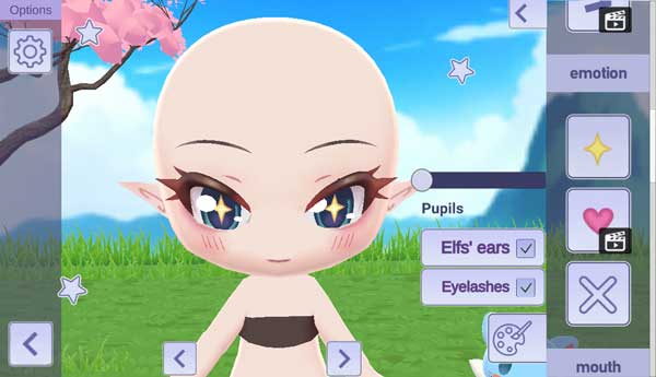 Màu mắt, tai, kiểu tóc...