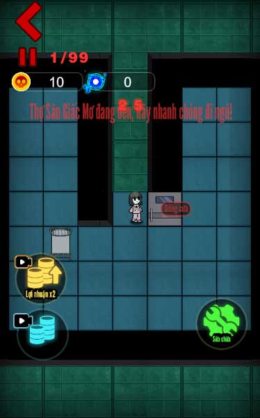 Nhanh chóng tìm căn phòng trống và lên giường đi ngủ