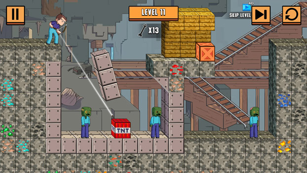 Bắn hạ tất cả zombies để vượt qua màn chơi.