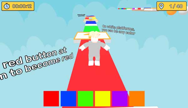 Bấm các khung màu ở phía dưới màn hình