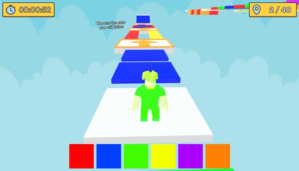 Thoải mái đứng trên các đoạn đường có màu TRẮNG