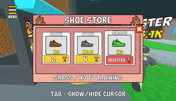 Giày sẽ tăng tốc độ di chuyển cho nhân vật