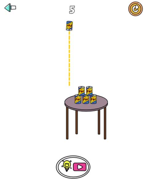 Đặt đúng lon nước lên hàng trên