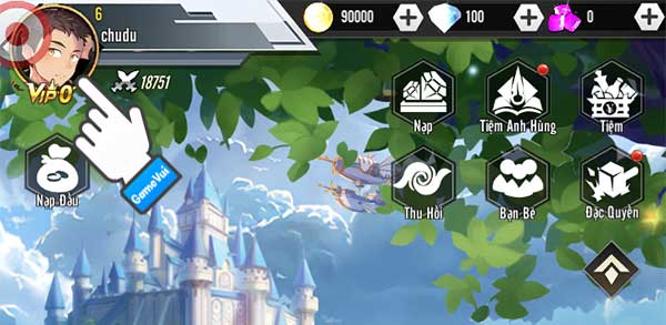 Chạm vào ảnh đại diện