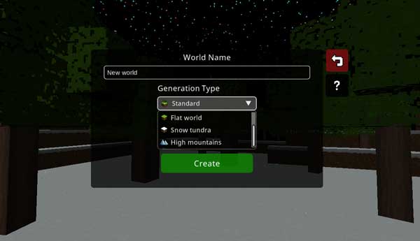 Tạo ra các mẫu địa hình trong thế giới Minecraft của người chơi