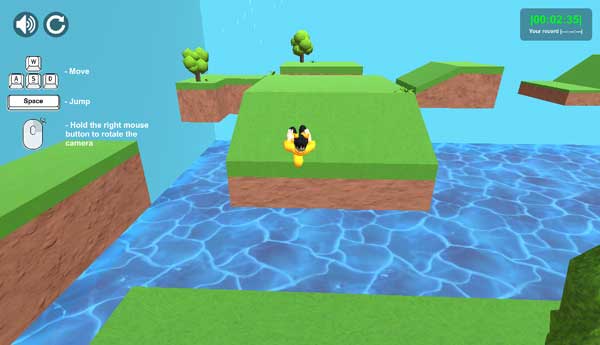 Điều khiển nhân vật chạy Parkour và về đích nhanh nhất có thể