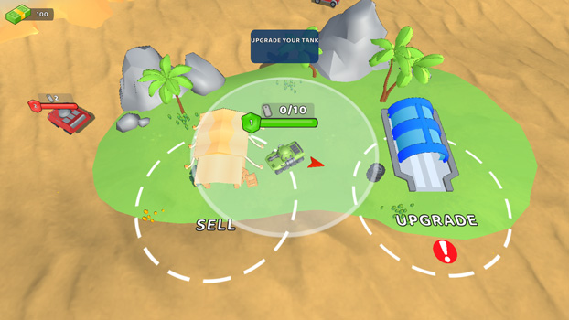 Kiếm vật phẩm rơi ra từ các xe tăng địch để nâng cấp xe tăng và căn cứ của bạn.