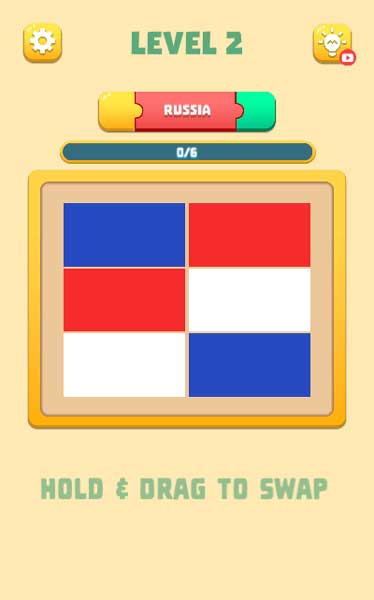 Tên quốc gia sẽ được hiển thị ở phía trên, ví dụ ở đây là Russia - nước Nga