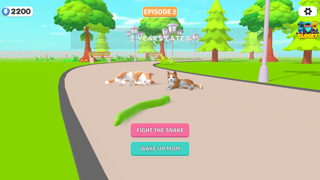 Lựa chọn các hành động quyết định tới tương lai của mèo nhỏ.