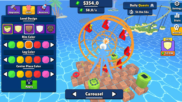 Xây dựng khu vui chơi cho riêng mình.