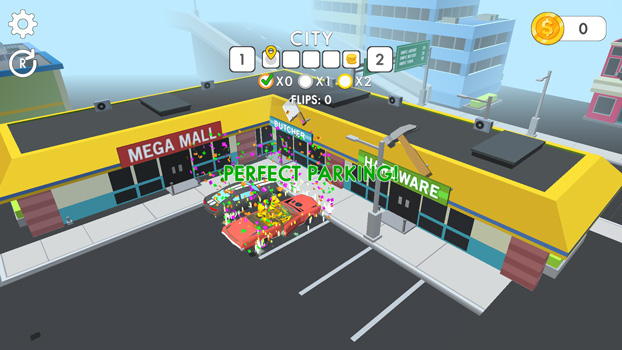 Đừng quên phải đỗ xe đúng nơi quy định để hoàn thành màn chơi.