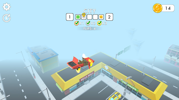 Thực hiện các pha nhào lộn xe mạo hiểm.