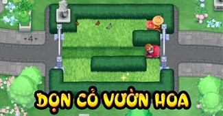 Dọn cỏ vườn hoa