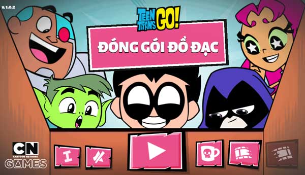 Chơi game Teen Titans Go đóng gói đồ đạc