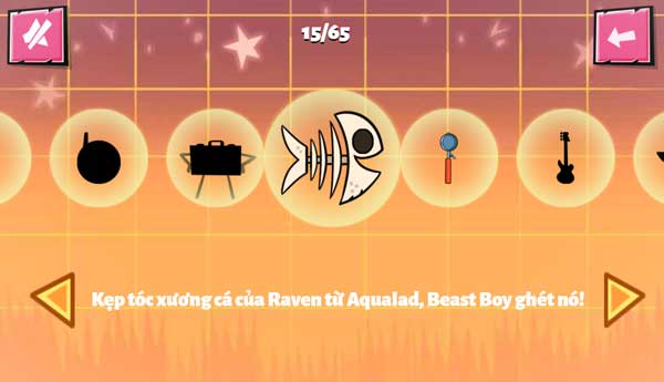 Các mẫu vật phẩm có thể mở khóa được