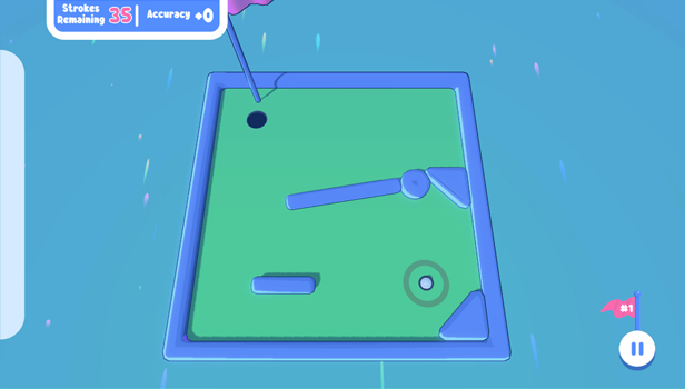 Đưa bóng vào hố để vượt qua màn chơi.