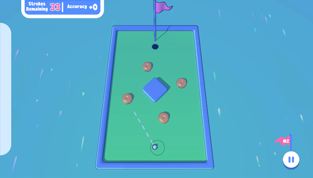 Hãy tận dụng các địa hình để đưa bóng vào hố dễ hơn.