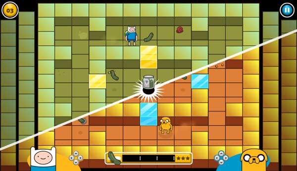 Điều khiển Finn và Jake sẽ tự động di chuyển theo