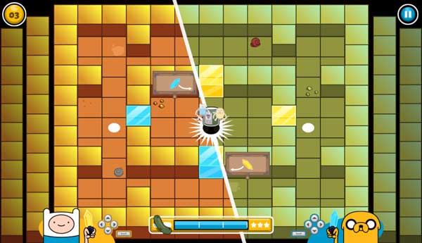 Khi nhặt được viên đá năng lượng hãy dùng để phá hủy vật cản