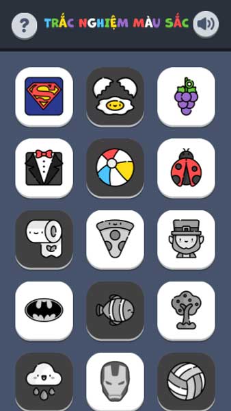 Chơi game Trắc nghiệm màu sắc - GameVui