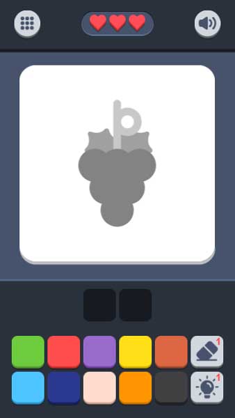 Chùm nho chỉ có 2 màu đơn giản mà thôi