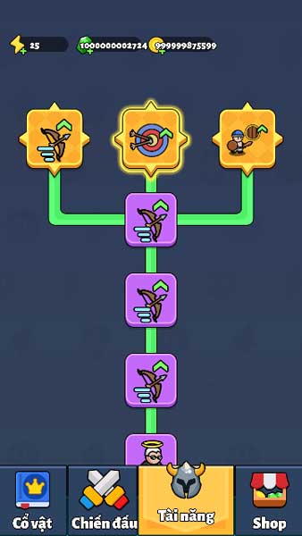 Nâng cấp tài năng để tăng sức mạnh cho đội quân