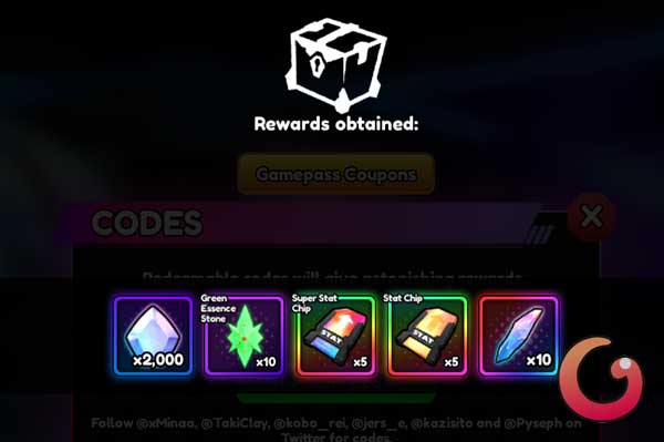 Phần thưởng đổi code