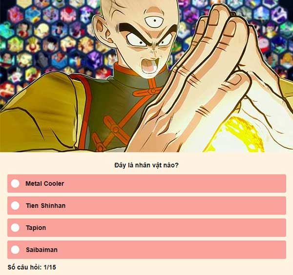 Hãy thể hiện sự am hiểu của bạn về thế giới Dragon Ball và thử thách bản thân qua từng cấp độ!