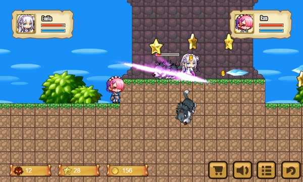 Dùng đòn đánh thường hoặc tuyệt chiêu để hạ gục quái vật