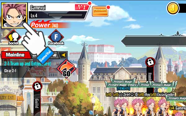 Chạm vào ảnh đại diện