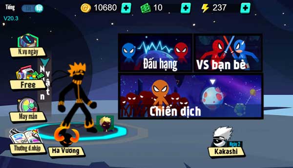 Chơi game Anime Stickman đại chiến - GameVui